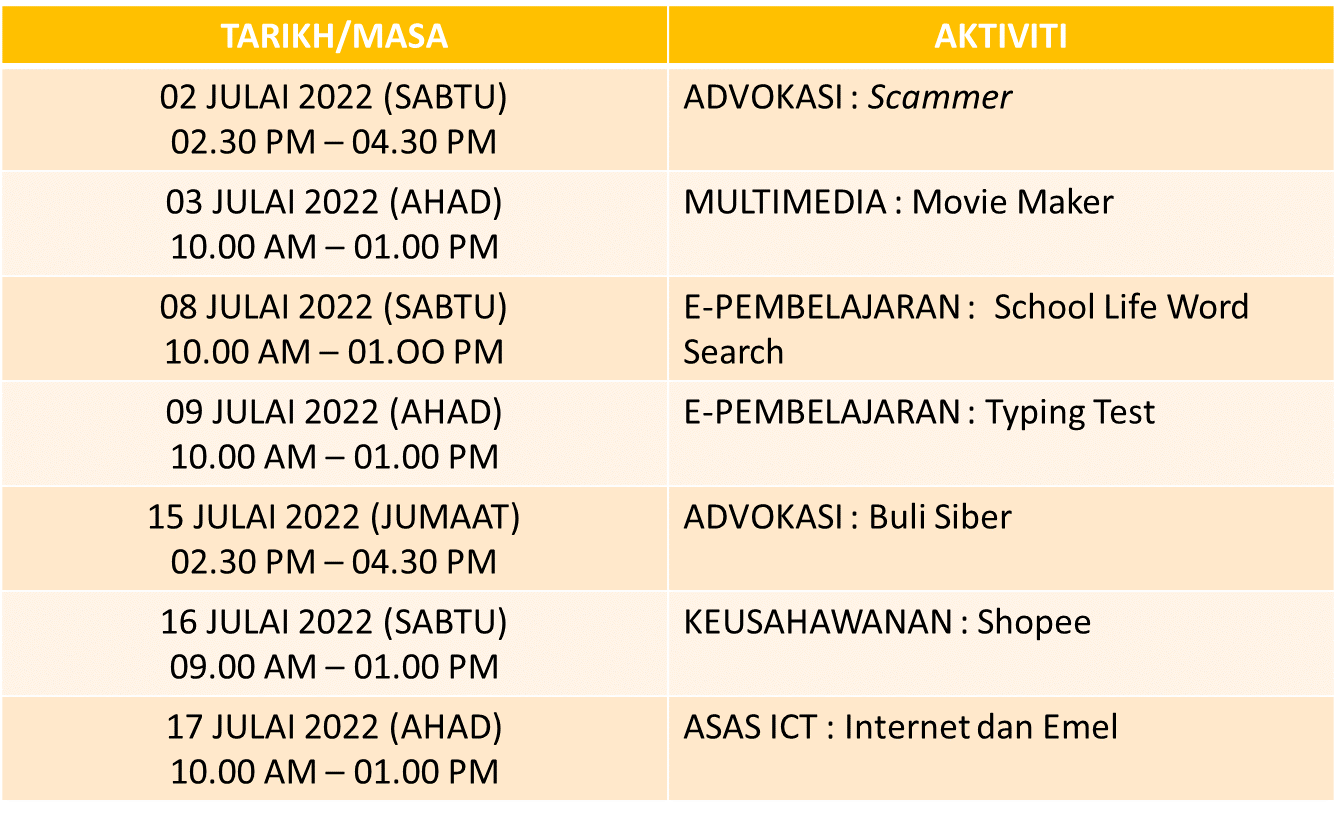 JADUAL-JULAI