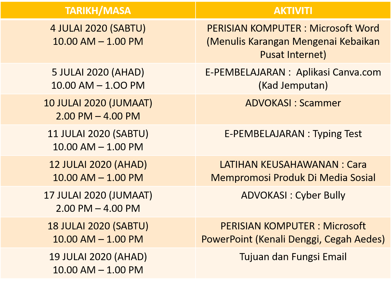 JADUAL-KELAS-JULAI-2020